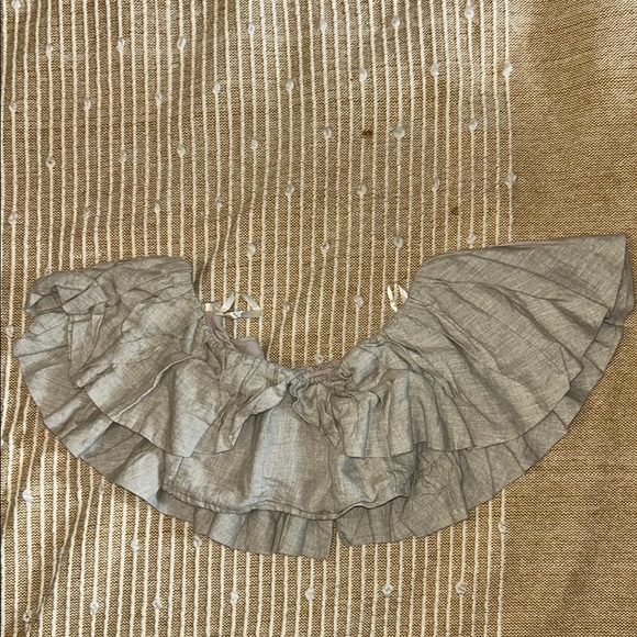 DISSH Silver Gray Ruffled Mini Skirt - Picture 1 of 7